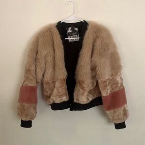 Young Fabulous and Broke fur jacket